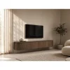 Cortez Zwevend Tv meubel rond walnoot 180cm