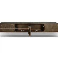 Cortez Zwevend Tv meubel walnoot 220cm