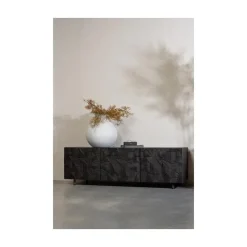 Counter Tv meubel mangohout zwart 160cm