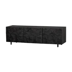 Counter Tv meubel mangohout zwart 160cm