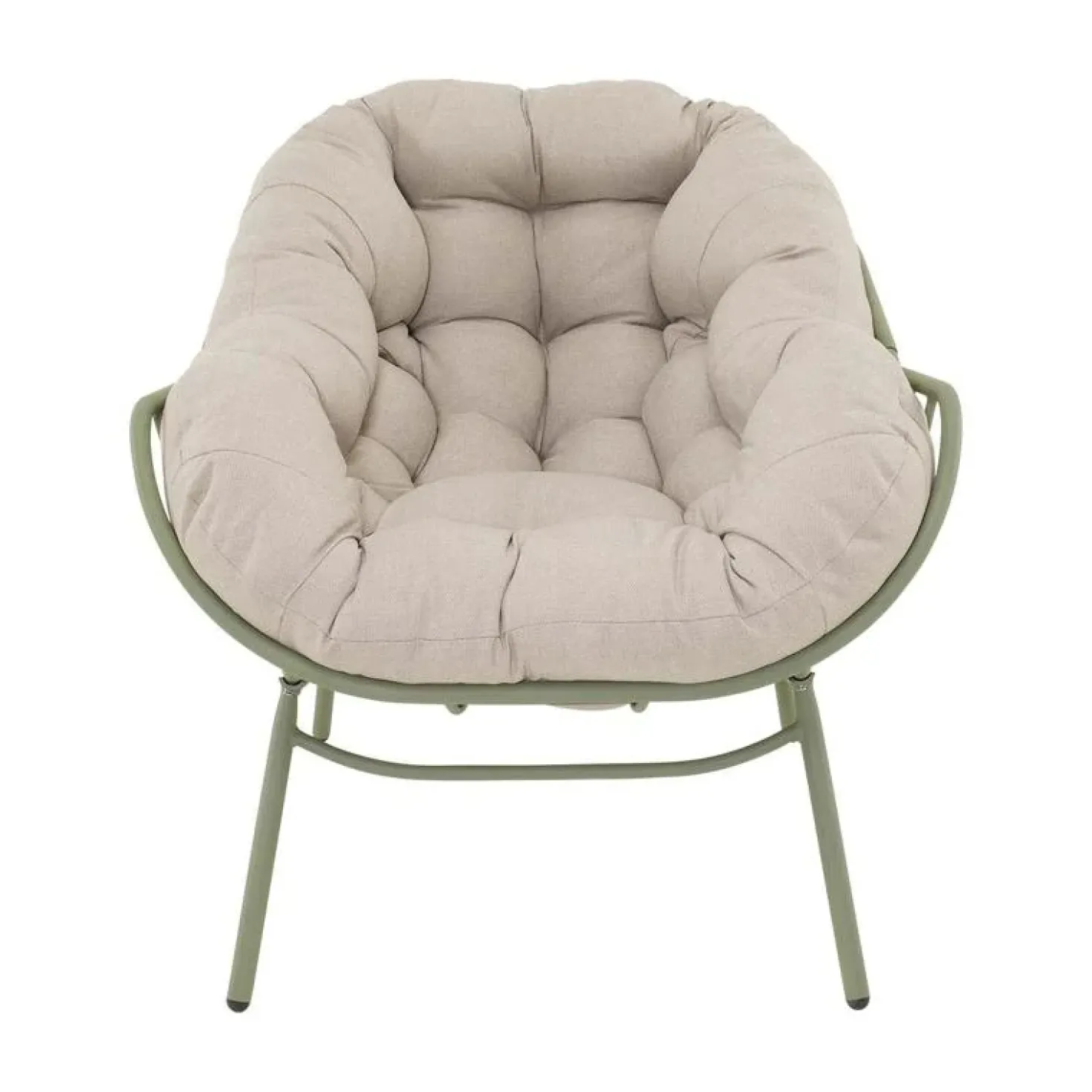 Cozy Relaxstoel aluminium beige