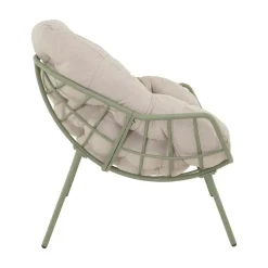 Cozy Relaxstoel aluminium beige