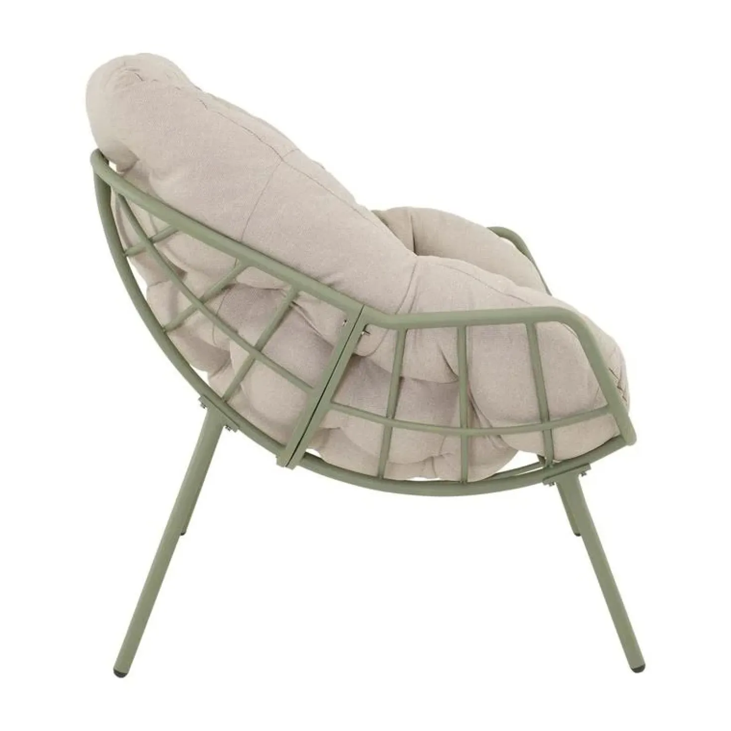 Cozy Relaxstoel aluminium beige