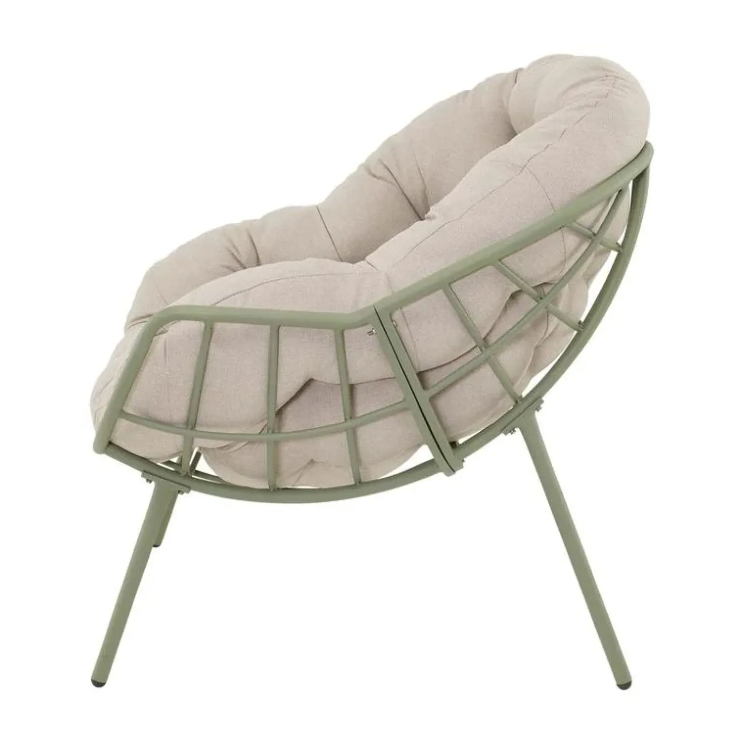 Cozy Relaxstoel aluminium beige
