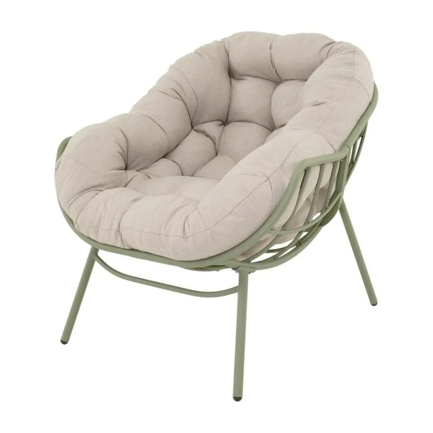 Cozy Relaxstoel aluminium beige