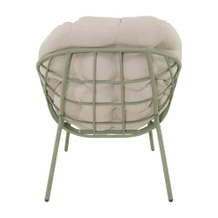 Cozy Relaxstoel aluminium beige
