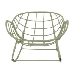 Cozy Schommelstoel aluminium beige