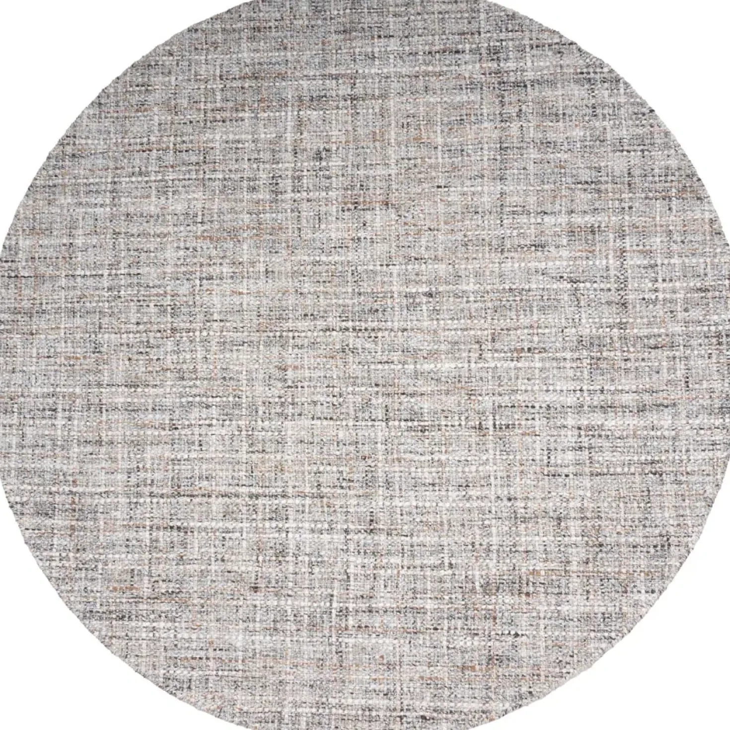 Cross vloerkleed Grijs/Beige Rond 160x160cm