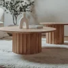 Crotone Salontafel set van 2 rond Acaciahout