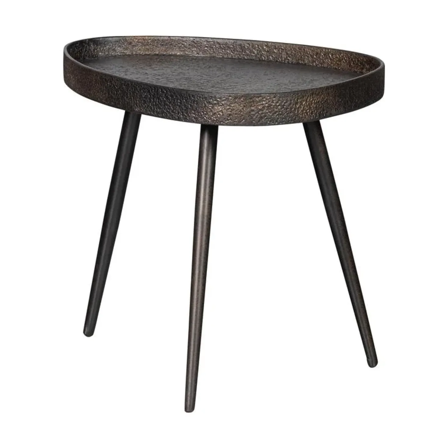 Crude Bijzettafel brons set van 2