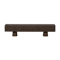 Crumble Carved Tv-meubel mangohout donkerbruin 180cm