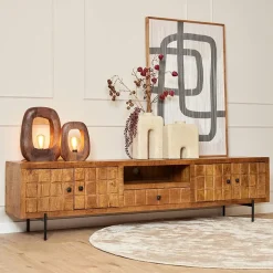 Cubical tv-meubel mangohout 220cm