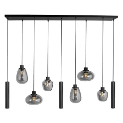 Curtis 6+3 lichts Hanglamp Smoke