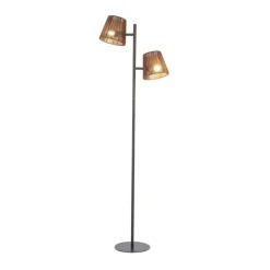 Daan 2-lichts Vloerlamp Bruin