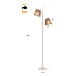 Daan 2-lichts Vloerlamp Zand