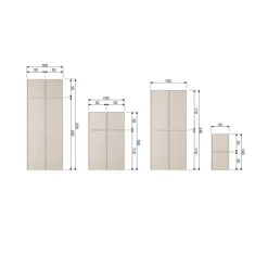 Daily Kledingkast enkel hoog grenen beige 50cm