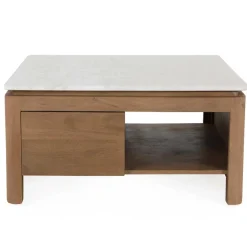 Dallas Salontafel vierkant Naturel Mangohout 80cm