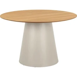 Dalvik Eettafel Rond Naturel met Zand poot 120cm