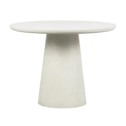 Damon Ronde Eettafel betonlook wit 100cm