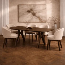 Dano Eettafel deens ovaal Mangohout espresso 220 cm