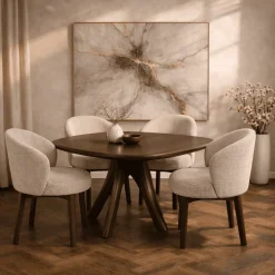 Dano Eettafel vierkant Mangohout espresso 120 cm