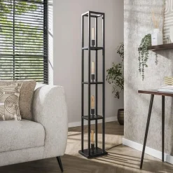Debby 4-lichts Vloerlamp Artic zwart