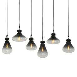 Demeter Hanglamp 6-lichts glas E27