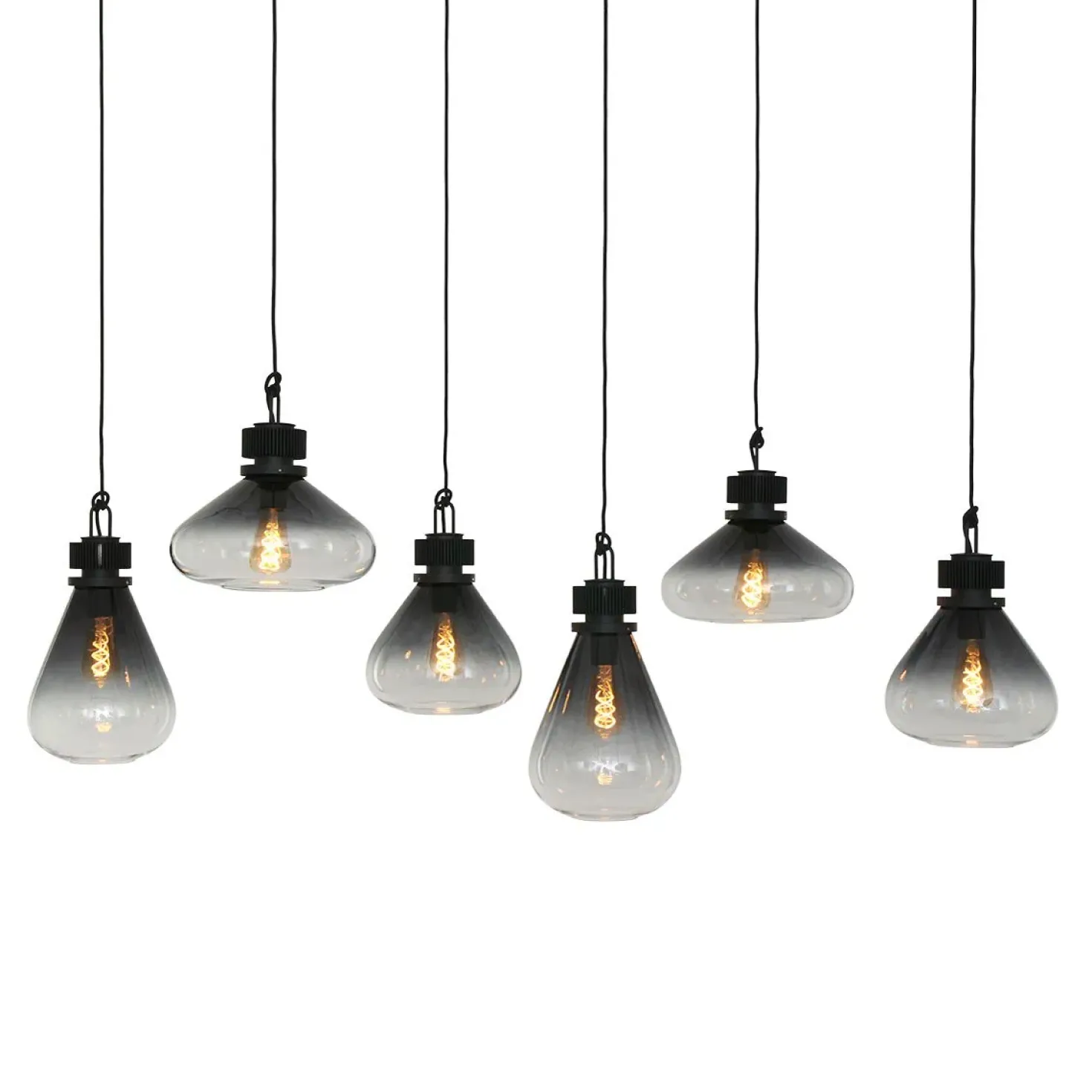 Demeter Hanglamp 6-lichts glas E27