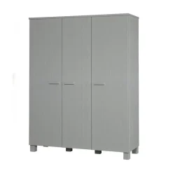 Dennis 3-deurs Kledingkast grenen grijs 158cm