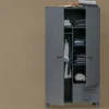 Dennis Kledingkast met laden grenen grijs steel 111cm