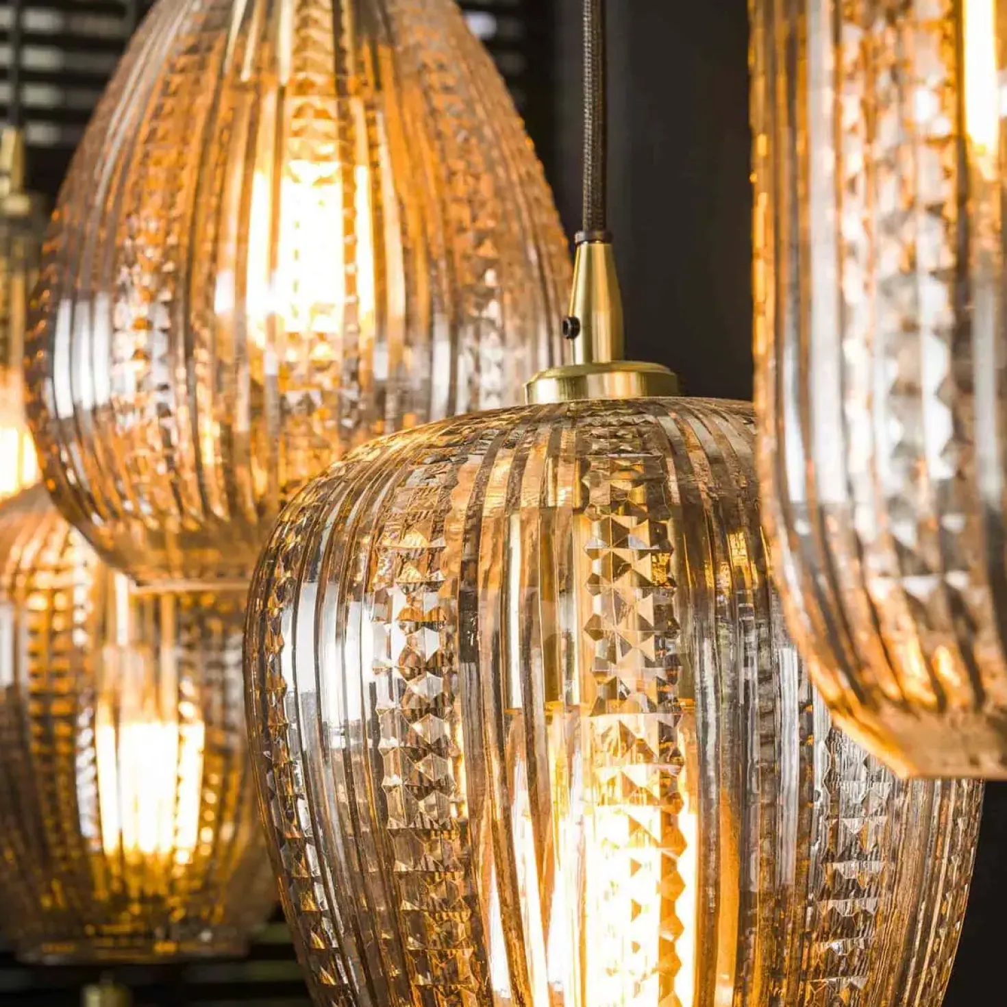 Denzel Glazen Hanglamp 5 lichts 120cm