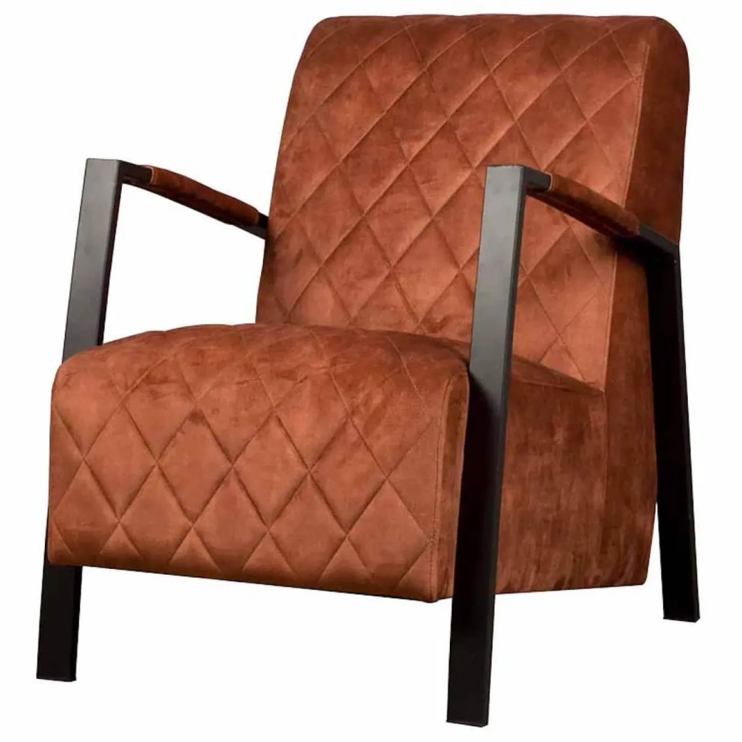 Dexter Fauteuil velvet Koper 65cm