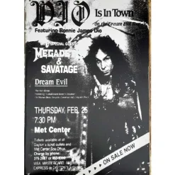 Dio is in Town - metalen bord