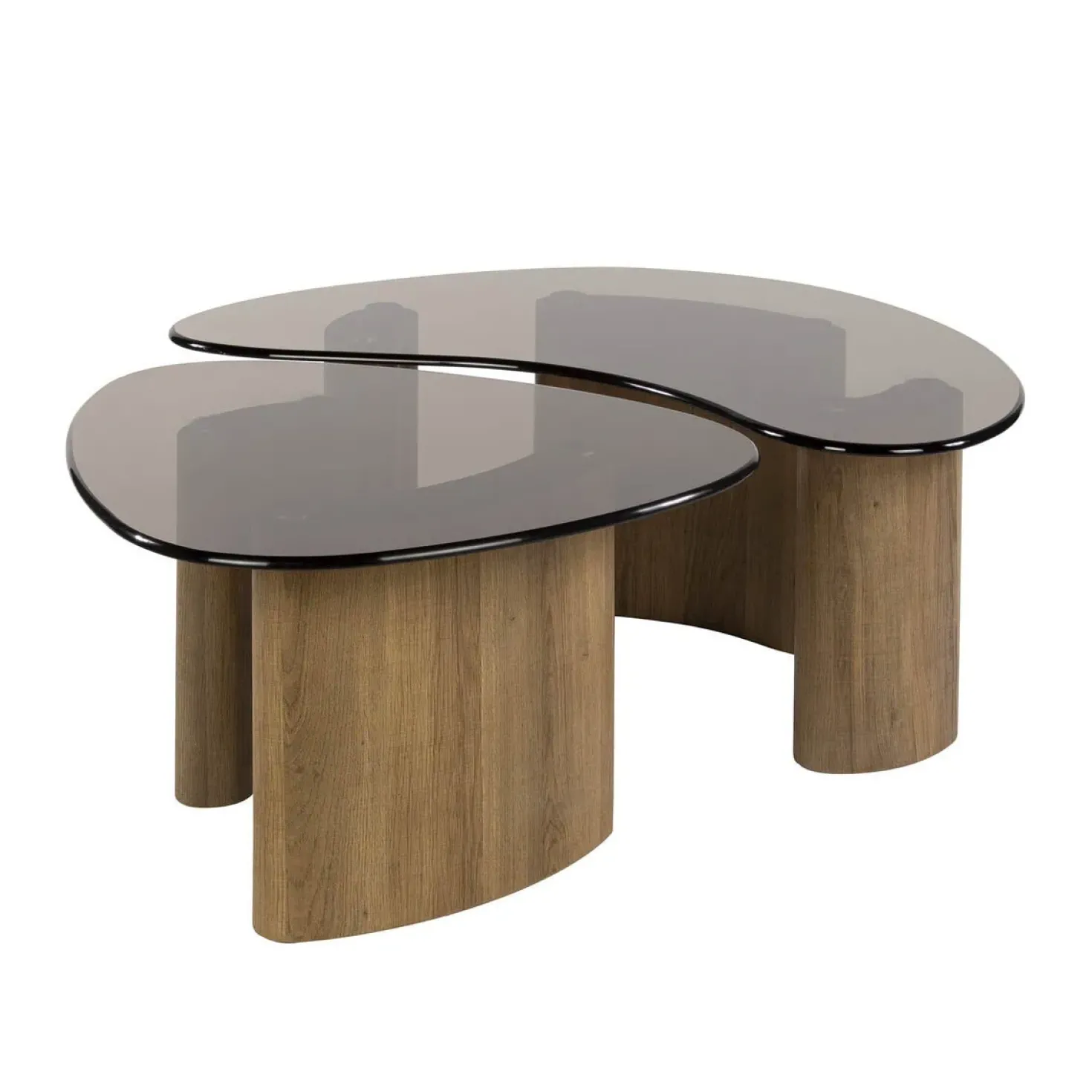 Dominick Salontafel set van 2 organisch Brons glas