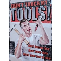 Don’t touch my tools - metalen bord