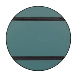Doutzen Spiegel rond metaal zwart 80cm
