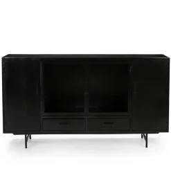 DPX Odin Dressoir 4 deurs 2 lade zwart 200cm