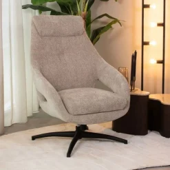 Draaifauteuil Maxwell Klei Stof