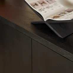 Dressoir Dortmund mangohout zwart 200cm