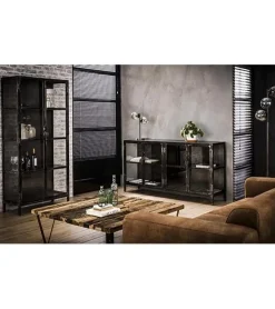Dressoir industrieel Seattle metaal 4 deurs