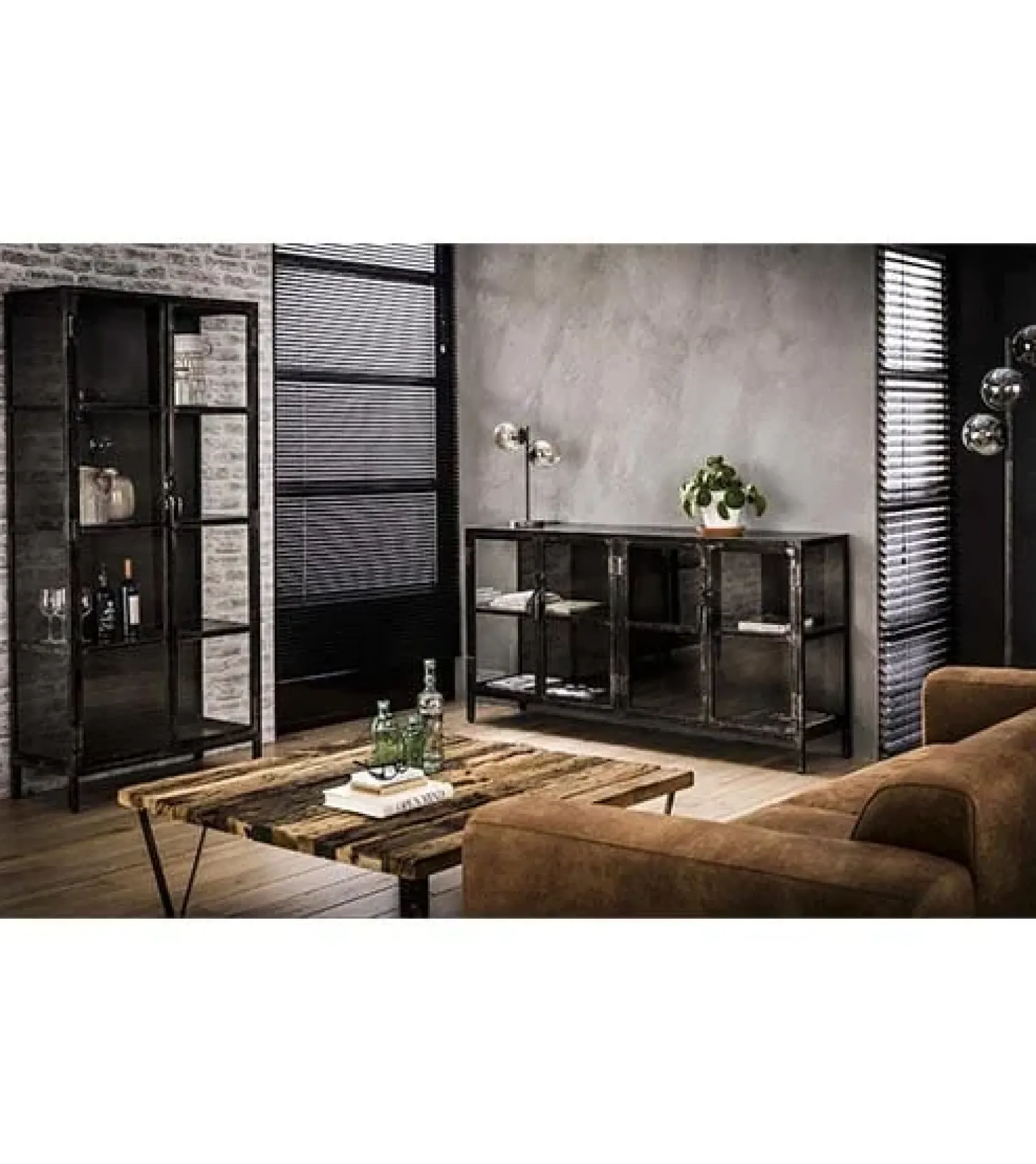 Dressoir industrieel Seattle metaal 4 deurs