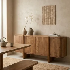 Dressoir Julian acaciahout 4 deurs 170cm