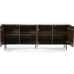 Dressoir Lio mangohout 3 deurs 200cm