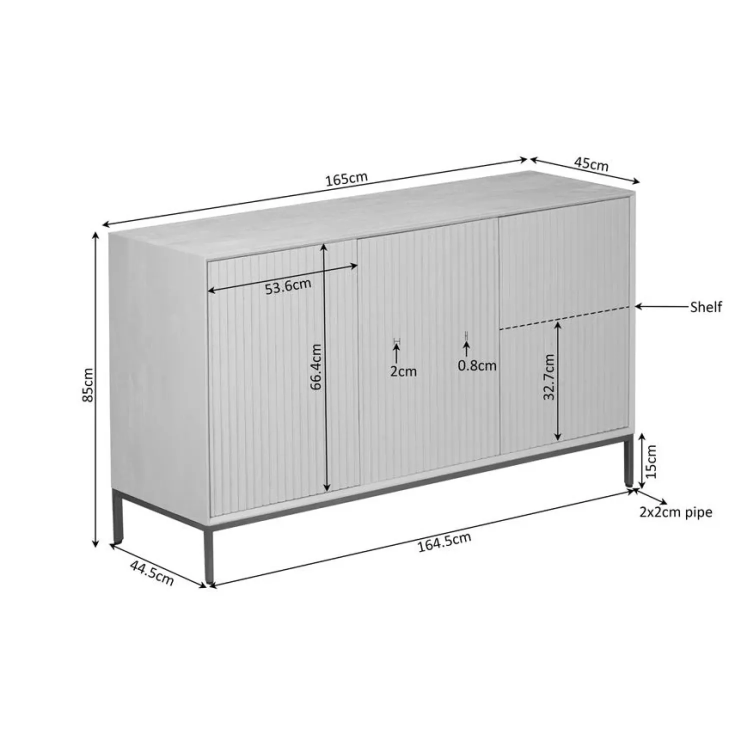 Dressoir Martin Naturel 165cm