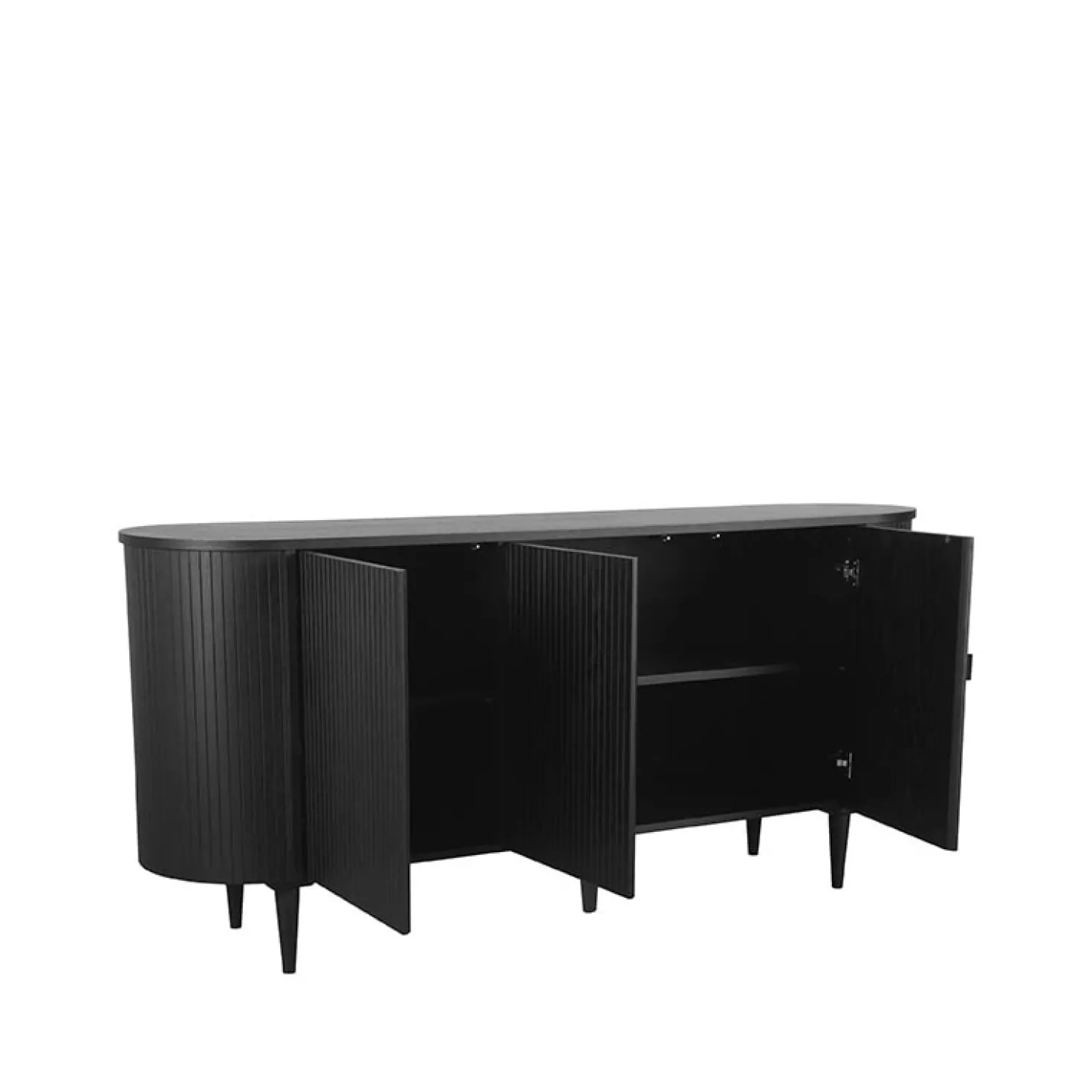 Dressoir Oliva Zwart Eikenhout 180cm