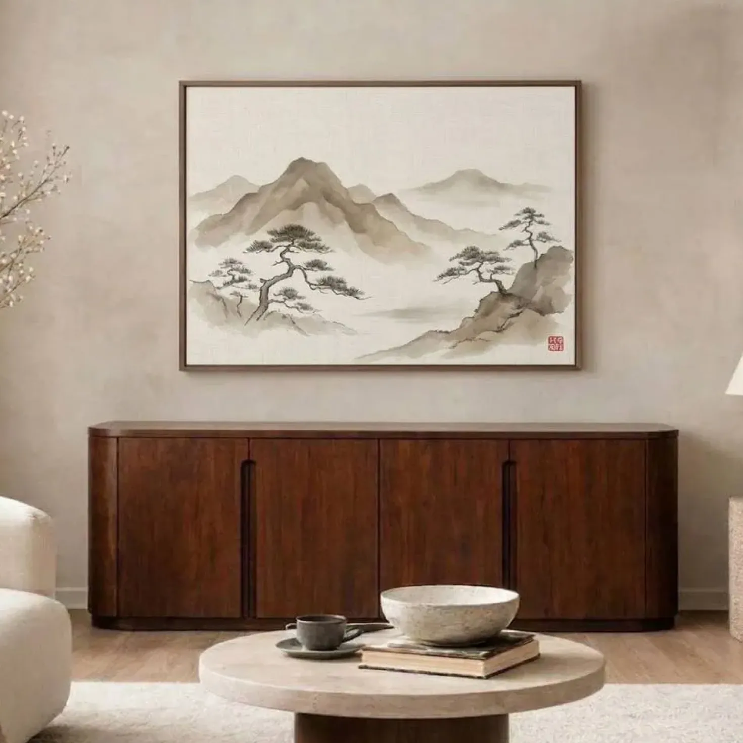 Dressoir Yama walnoot | 205cm