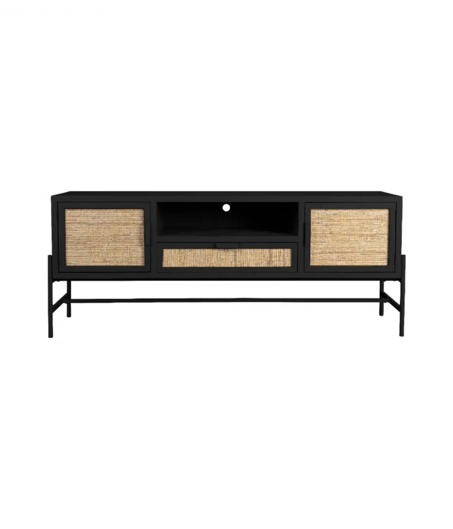Dressoir Yasu Rotan Zwart 148cm