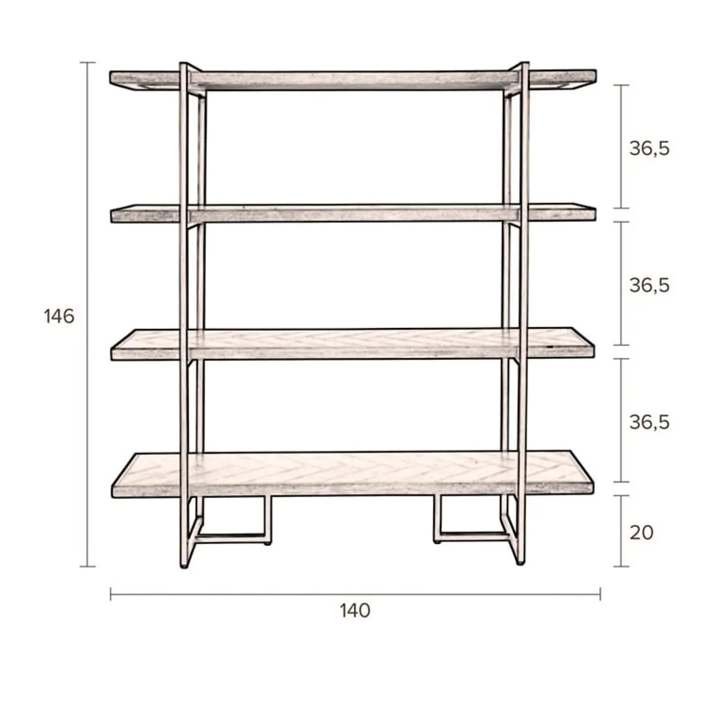 Dutchbone Class Wandkast zwart