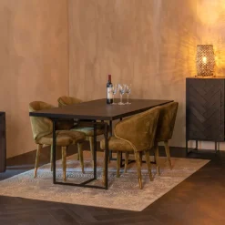Dutchbone Eetkamertafel Class 180x90cm zwart
