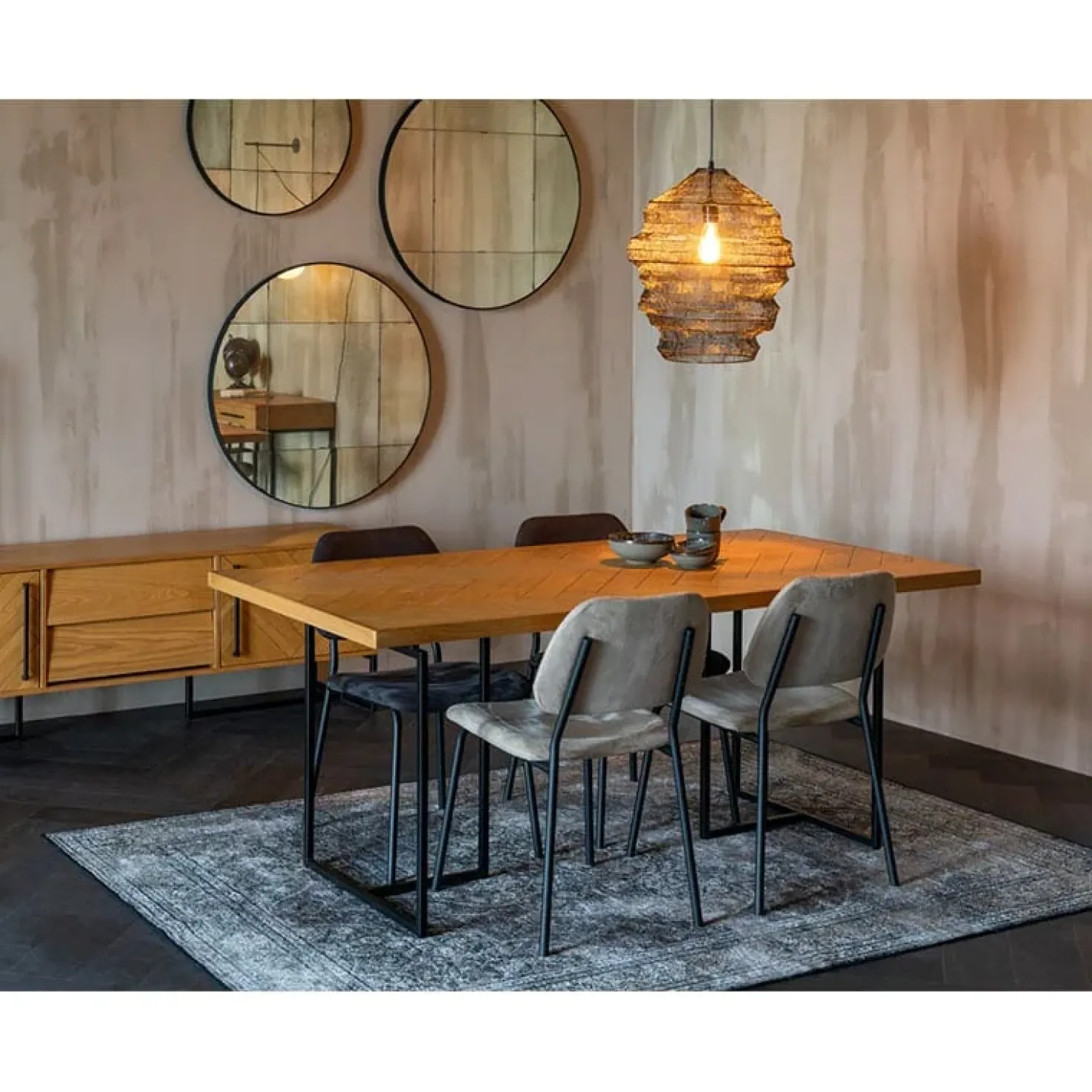 Dutchbone Eetkamertafel Class 220x90cm eiken naturel